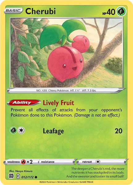 Cherubi - SWSH09: Brilliant Stars Pokémon trading card