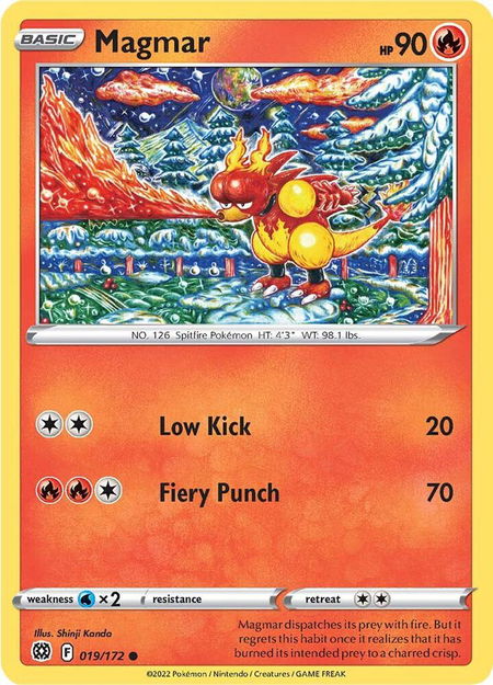 Magmar - SWSH09: Brilliant Stars Pokémon trading card