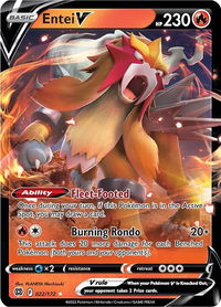 Entei V - SWSH09: Brilliant Stars (SWSH09) #022/172 - Ultra Rare Pokémon Trading Card