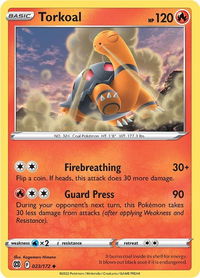 Torkoal - SWSH09: Brilliant Stars (SWSH09) #023/172 - Uncommon Pokémon Trading Card