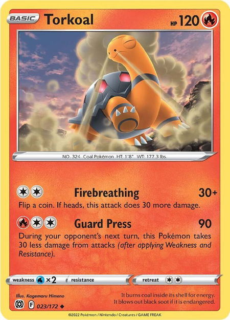 Torkoal - SWSH09: Brilliant Stars Pokémon trading card