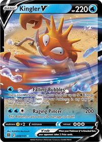 Kingler V - SWSH09: Brilliant Stars (SWSH09) #028/172 - Ultra Rare Pokémon Trading Card