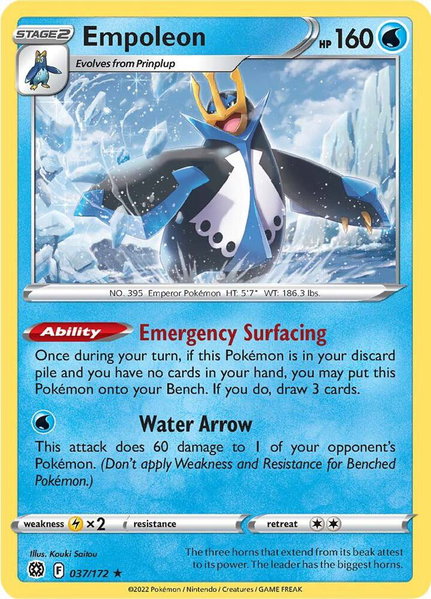 Empoleon - SWSH09: Brilliant Stars Pokémon trading card