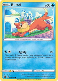 Buizel - SWSH09: Brilliant Stars (SWSH09) #038/172 - Common Pokémon Trading Card