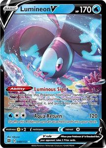 Lumineon V - SWSH09: Brilliant Stars (SWSH09) #040/172 - Ultra Rare Pokémon Trading Card