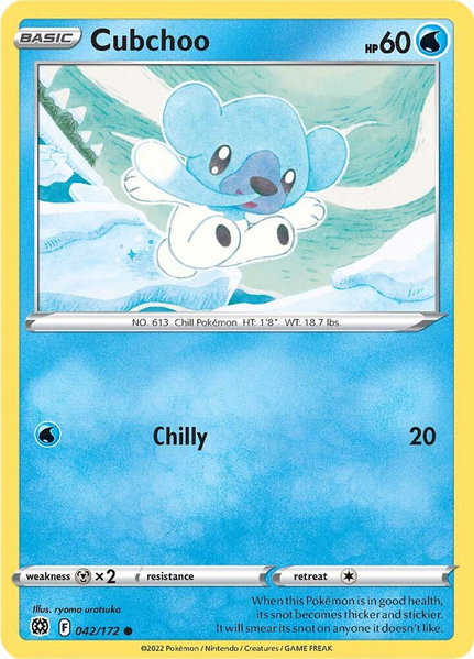 Cubchoo - SWSH09: Brilliant Stars Pokémon trading card