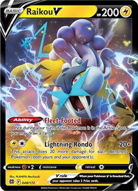 Raikou V - SWSH09: Brilliant Stars (SWSH09) #048/172 - Ultra Rare Pokémon Trading Card