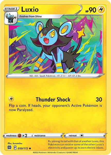 Luxio - SWSH09: Brilliant Stars Pokémon trading card