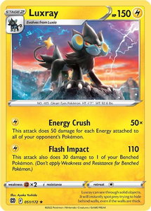 Luxray - SWSH09: Brilliant Stars (SWSH09) #051/172 - Rare Pokémon Trading Card