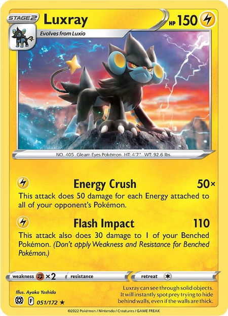 Luxray - SWSH09: Brilliant Stars Pokémon trading card