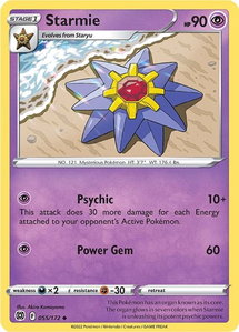Starmie - SWSH09: Brilliant Stars (SWSH09) #055/172 - Uncommon Pokémon Trading Card