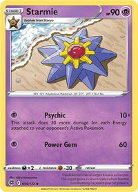 Starmie - SWSH09: Brilliant Stars (SWSH09) #055/172 - Uncommon Pokémon Trading Card