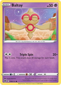 Baltoy - SWSH09: Brilliant Stars (SWSH09) #058/172 - Common Pokémon Trading Card