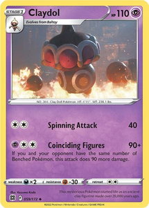 Claydol - SWSH09: Brilliant Stars (SWSH09) #059/172 - Uncommon Pokémon Trading Card
