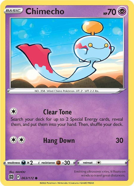 Chimecho - SWSH09: Brilliant Stars Pokémon trading card