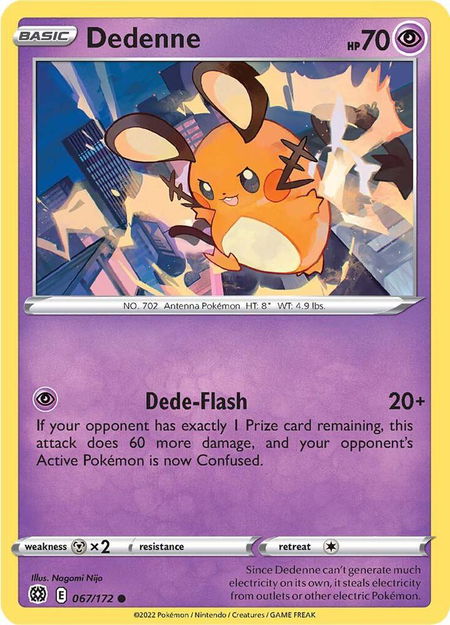 Dedenne - SWSH09: Brilliant Stars Pokémon trading card