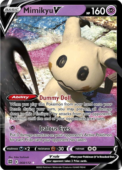 Mimikyu V - SWSH09: Brilliant Stars Pokémon trading card