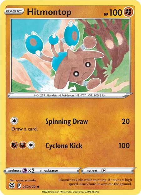 Hitmontop - SWSH09: Brilliant Stars Pokémon trading card