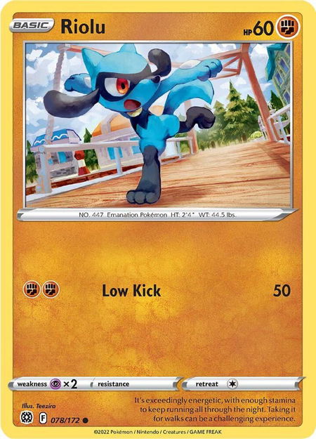 Riolu - SWSH09: Brilliant Stars Pokémon trading card