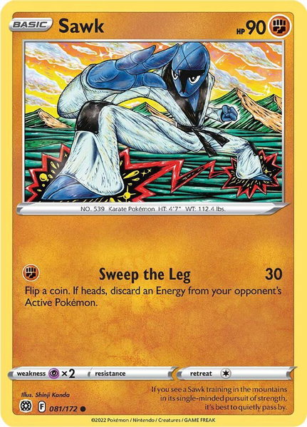 Sawk - SWSH09: Brilliant Stars Pokémon trading card