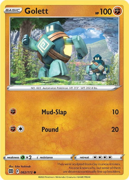 Golett - SWSH09: Brilliant Stars Pokémon trading card