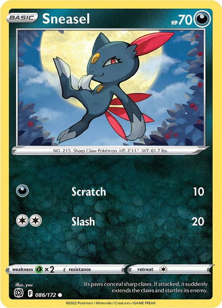 Sneasel - SWSH09: Brilliant Stars Pokémon trading card