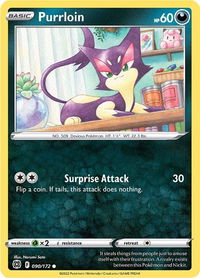 Purrloin - SWSH09: Brilliant Stars (SWSH09) #090/172 - Common Pokémon Trading Card