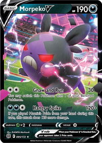 Morpeko V - SWSH09: Brilliant Stars (SWSH09) #095/172 - Ultra Rare Pokémon Trading Card