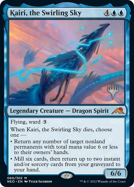 Kairi, the Swirling Sky trading card from Promo Pack: Kamigawa: Neon Dynasty Kairi, the Swirling Sky - Promo Pack: Kamigawa: Neon Dynasty Magic: The Gathering trading card