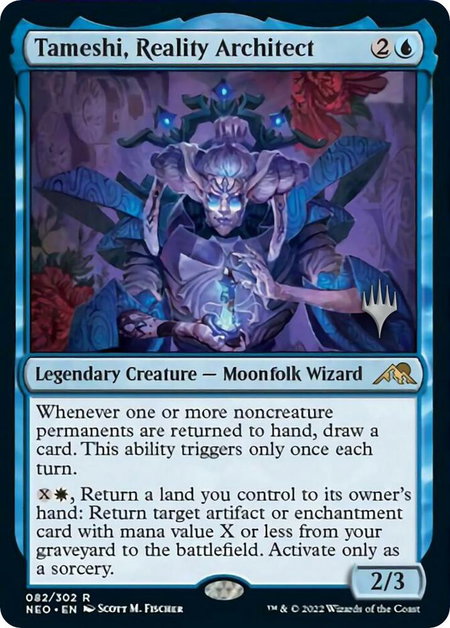 Tameshi, Reality Architect - Promo Pack: Kamigawa: Neon Dynasty Magic: The Gathering trading card