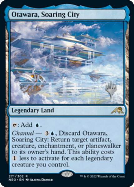 Otawara, Soaring City trading card from Promo Pack: Kamigawa: Neon Dynasty Otawara, Soaring City - Promo Pack: Kamigawa: Neon Dynasty Magic: The Gathering trading card