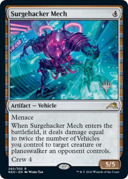 Surgehacker Mech - Promo Pack: Kamigawa: Neon Dynasty Magic: The Gathering trading card