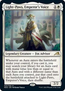 Light-Paws, Emperor's Voice - Promo Pack: Kamigawa: Neon Dynasty (PPNEO) #25p - Rare Magic: The Gathering Trading Card