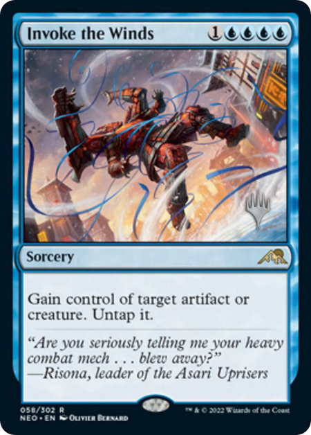 Invoke the Winds - Promo Pack: Kamigawa: Neon Dynasty Magic: The Gathering trading card