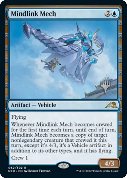 Mindlink Mech trading card from Promo Pack: Kamigawa: Neon Dynasty Mindlink Mech - Promo Pack: Kamigawa: Neon Dynasty Magic: The Gathering trading card