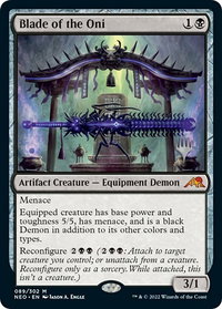 Blade of the Oni - Promo Pack: Kamigawa: Neon Dynasty (PPNEO) #89p - Mythic Magic: The Gathering Trading Card