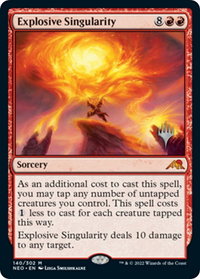 Explosive Singularity - Promo Pack: Kamigawa: Neon Dynasty (PPNEO) #140p - Mythic Magic: The Gathering Trading Card