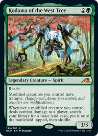 Kodama of the West Tree - Promo Pack: Kamigawa: Neon Dynasty (PPNEO) #199p - Mythic Magic: The Gathering Trading Card