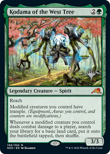 Kodama of the West Tree - Promo Pack: Kamigawa: Neon Dynasty Magic: The Gathering trading card