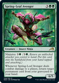 Spring-Leaf Avenger - Promo Pack: Kamigawa: Neon Dynasty (PPNEO) #208p - Rare Magic: The Gathering Trading Card