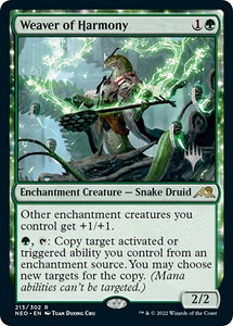 Weaver of Harmony - Promo Pack: Kamigawa: Neon Dynasty (PPNEO) #213p - Rare Magic: The Gathering Trading Card