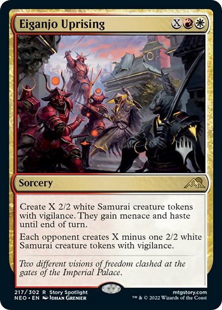 Eiganjo Uprising - Promo Pack: Kamigawa: Neon Dynasty Magic: The Gathering trading card