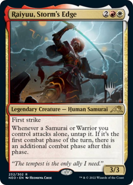 Raiyuu, Storm's Edge trading card from Promo Pack: Kamigawa: Neon Dynasty Raiyuu, Storm's Edge - Promo Pack: Kamigawa: Neon Dynasty Magic: The Gathering trading card