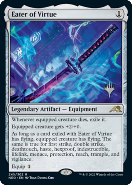 Eater of Virtue - Promo Pack: Kamigawa: Neon Dynasty Magic: The Gathering trading card