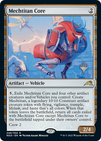 Mechtitan Core trading card from Promo Pack: Kamigawa: Neon Dynasty Mechtitan Core - Promo Pack: Kamigawa: Neon Dynasty Magic: The Gathering trading card
