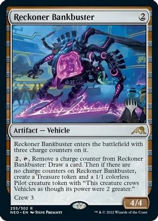 Reckoner Bankbuster trading card from Promo Pack: Kamigawa: Neon Dynasty Reckoner Bankbuster - Promo Pack: Kamigawa: Neon Dynasty Magic: The Gathering trading card