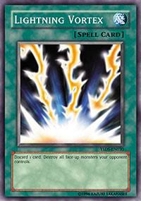 Lightning Vortex trading card from Starter Deck: Syrus Truesdale Lightning Vortex - Starter Deck: Syrus Truesdale YuGiOh trading card