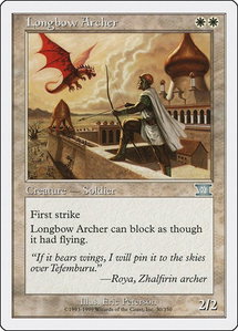 Longbow Archer - Classic Sixth Edition (6ED) #30 - Uncommon Magic: The Gathering Trading Card