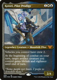 Kotori, Pilot Prodigy (Display Commander) - Thick Stock - Commander: Kamigawa: Neon Dynasty (NEC) #78 - Special Magic: The Gathering Trading Card