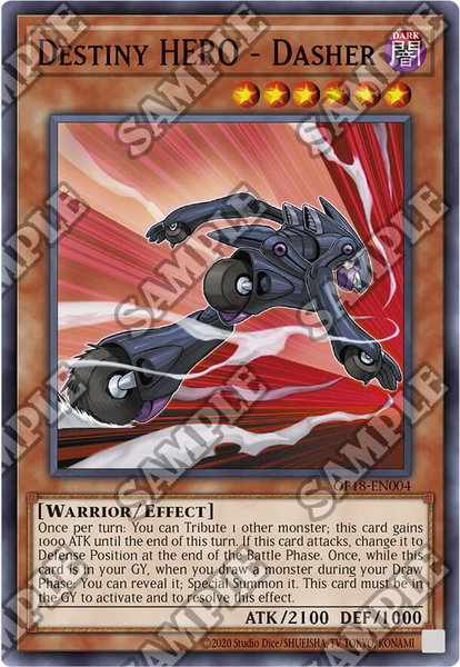Destiny HERO - Dasher trading card from OTS Tournament Pack 18 Destiny HERO - Dasher - OTS Tournament Pack 18 YuGiOh trading card